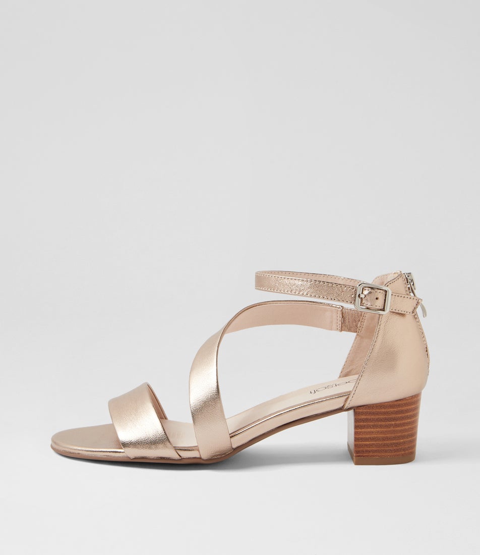 Caring Champagne Leather Sandals Caring Champagne Leather Sandals