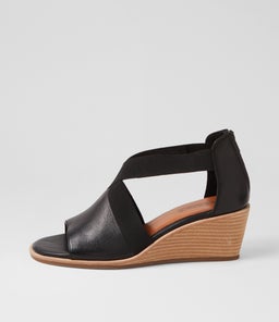 PLAYA SU BLACK NATURAL HEEL LEATHER