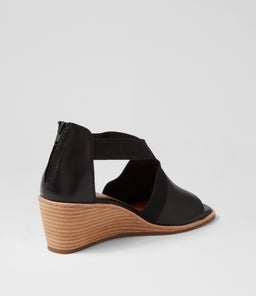 PLAYA SU BLACK NATURAL HEEL LEATHER