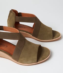 PLAYA SU OLIVE SUEDE