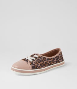 AUGUSTS SU WARM ROSE ROSE LEOPARD LEATHER SUEDE