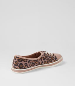AUGUSTS SU WARM ROSE ROSE LEOPARD LEATHER SUEDE