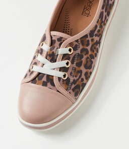 AUGUSTS SU WARM ROSE ROSE LEOPARD LEATHER SUEDE