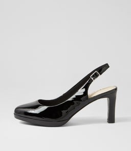 GRAZI SU BLACK BLACK HEEL PATENT LEATHER