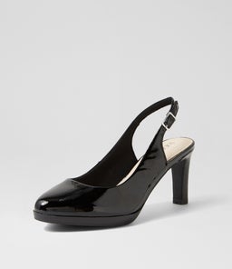 GRAZI SU BLACK BLACK HEEL PATENT LEATHER