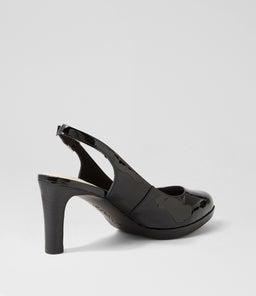 GRAZI SU BLACK BLACK HEEL PATENT LEATHER