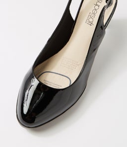 GRAZI SU BLACK BLACK HEEL PATENT LEATHER