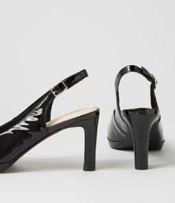 GRAZI SU BLACK BLACK HEEL PATENT LEATHER