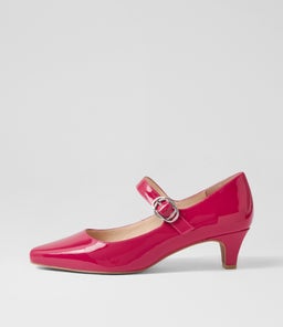 LAYS SU DK FUCHSIA COVERED HEEL PATENT LEATHER
