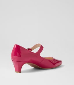 LAYS SU DK FUCHSIA COVERED HEEL PATENT LEATHER