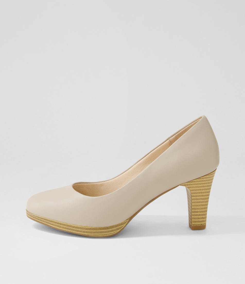 Serina2 Oatmilk Natural Heel Leather Heels Serina2 Oatmilk Natural Heel Leather Heels