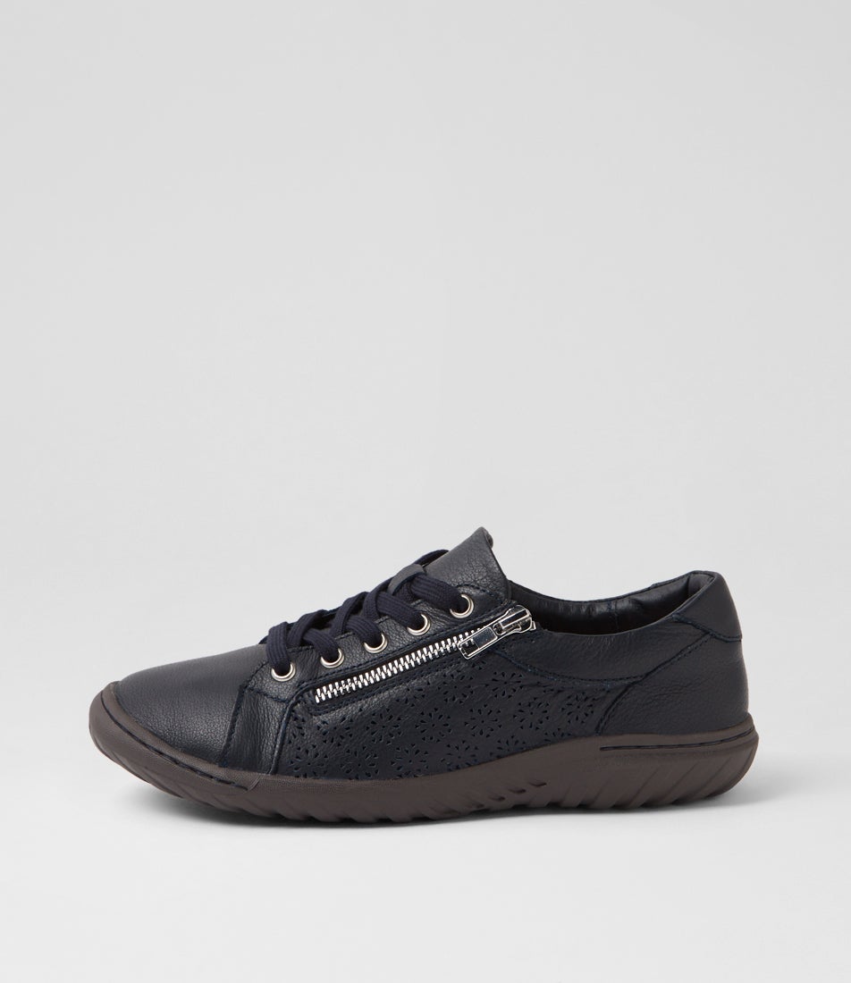 Timmi Navy Leather Sneakers Timmi Navy Leather Sneakers