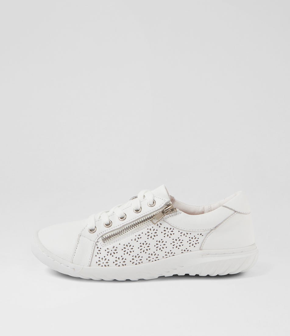 Timmi White Leather Sneakers
