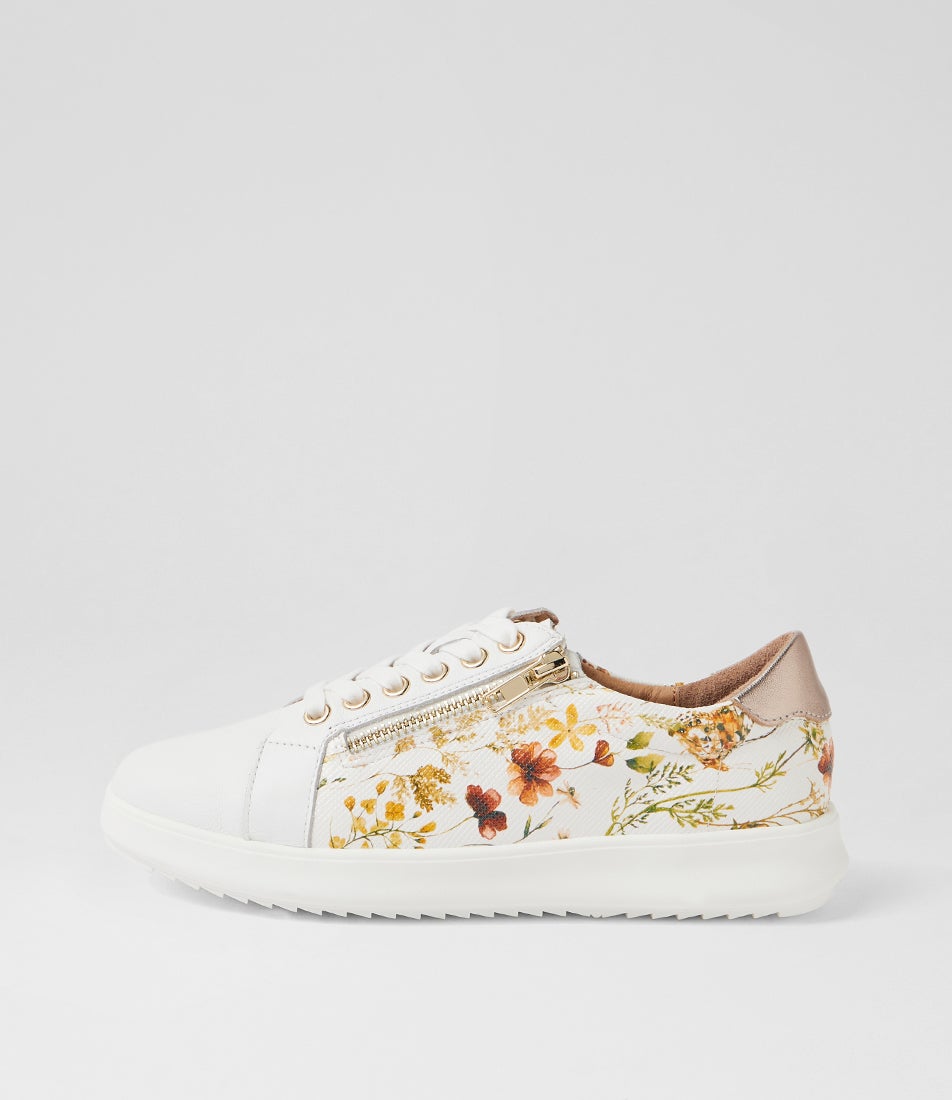 Lillyz White Butterfly Mix Multi Sneakers