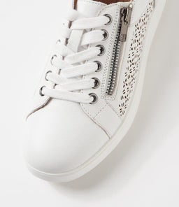 ZARINA D SU WHITE WHITE SOLE LEATHER