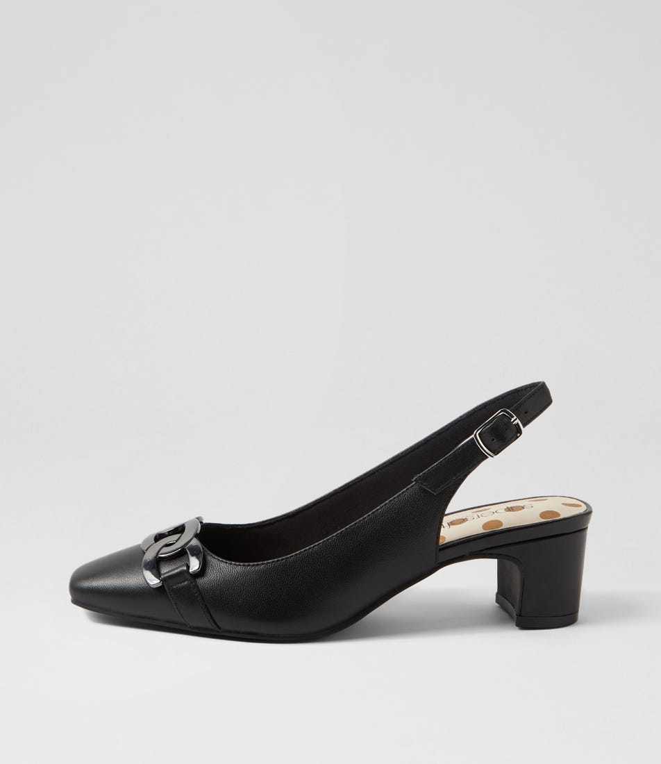 Klever Black Leather Heels Klever Black Leather Heels