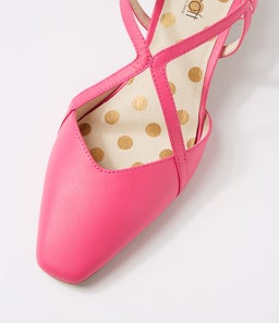 KAYLAS SU CANDY PINK NATURAL HEEL LEATHER