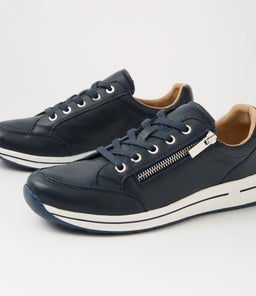 SAMM SU DK BLUE WHITE SOLE LEATHER