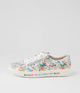 EQUALLY SU WHITE TROPIC FLOWER LEATHER
