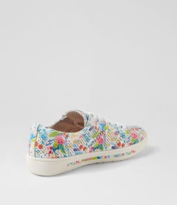 EQUALLY SU WHITE TROPIC FLOWER LEATHER