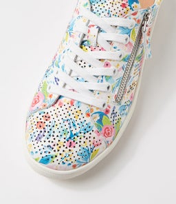 EQUALLY SU WHITE TROPIC FLOWER LEATHER