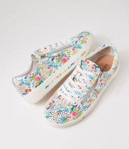 EQUALLY SU WHITE TROPIC FLOWER LEATHER