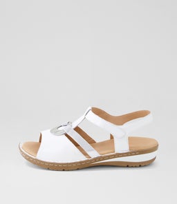 BAYI SU WHITE SILVER LEATHER ELASTIC