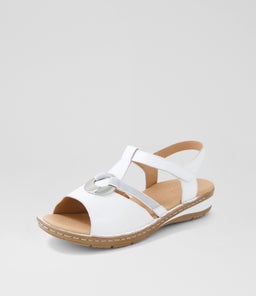 BAYI SU WHITE SILVER LEATHER ELASTIC