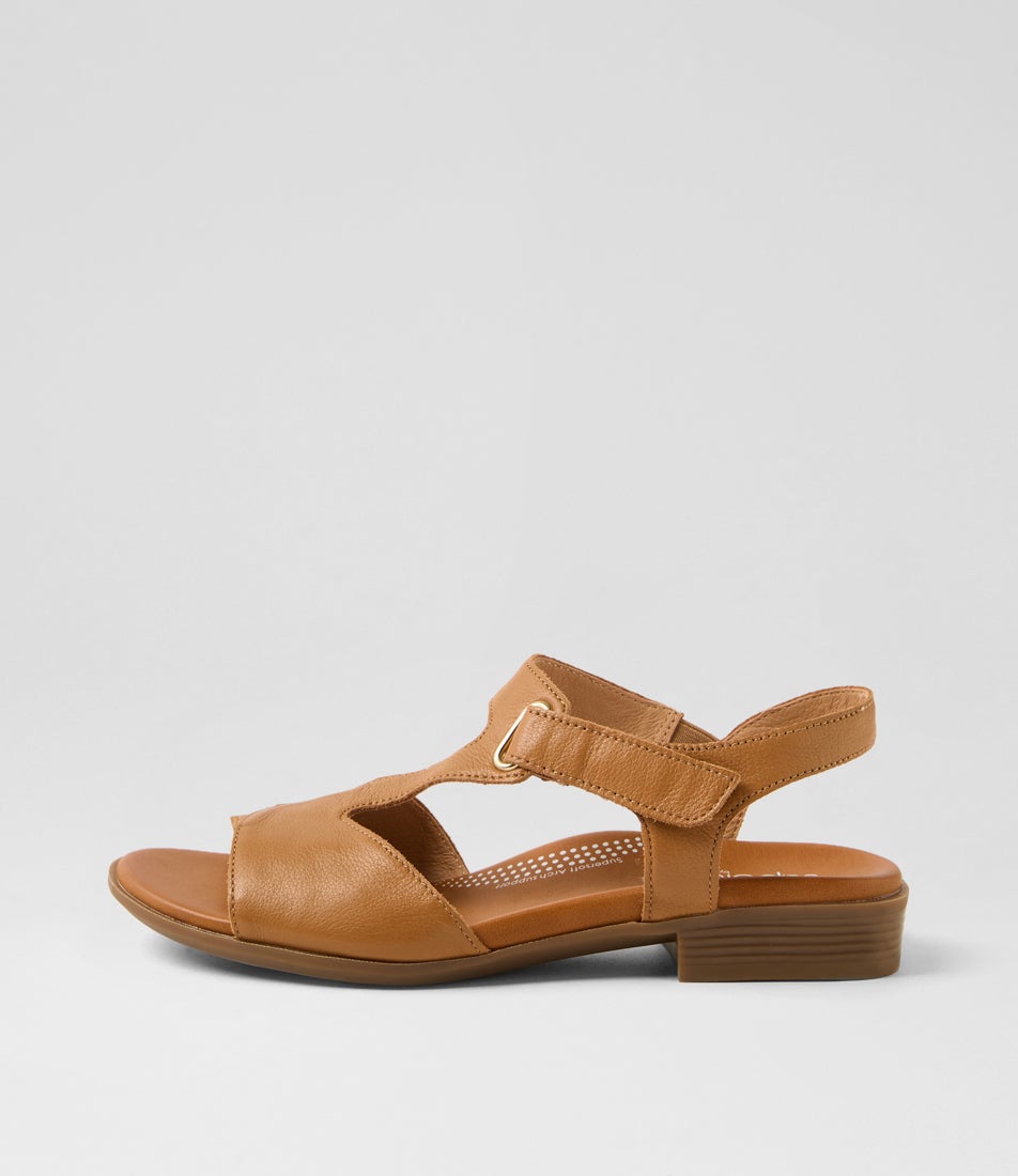 Coras Dark Tan Leather Sandals