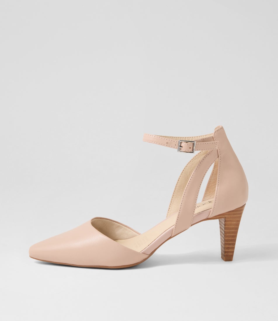 Miriams Nude Leather Heels