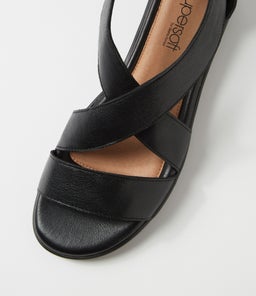 FLORAS SU BLACK BLACK SOLE LEATHER