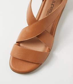 FLORAS SU DK TAN LEATHER