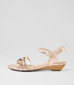 BLOSSUMS SU PALE ROSE GOLD LEATHER