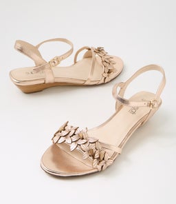 BLOSSUMS SU PALE ROSE GOLD LEATHER