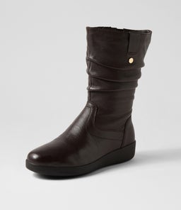 HATIE W SU DK BROWN LEATHER
