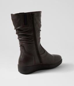 HATIE W SU DK BROWN LEATHER