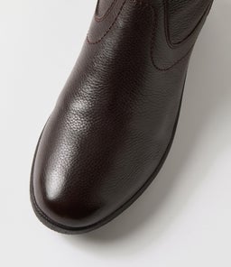 HATIE W SU DK BROWN LEATHER