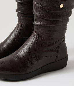 HATIE W SU DK BROWN LEATHER