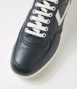RAIE SU NAVY SILVER LEATHER SUEDE