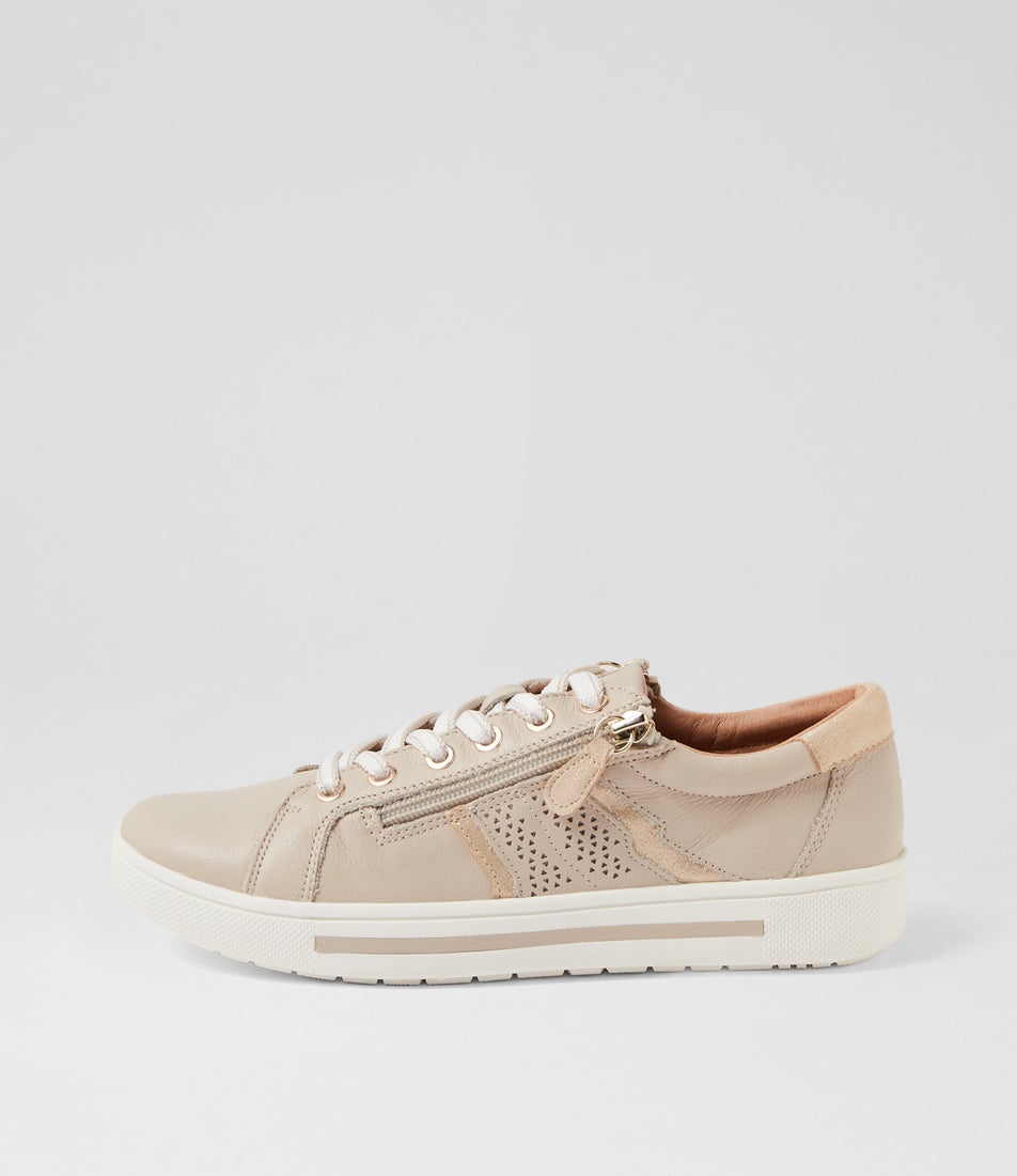 Emillio Almond Platinum Leather Suede Sneakers Emillio Almond Platinum Leather Suede Sneakers