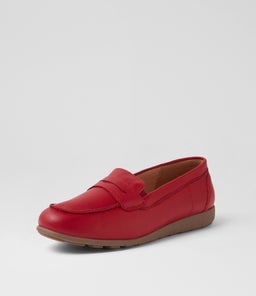 BIRDI D SU DK RED LEATHER