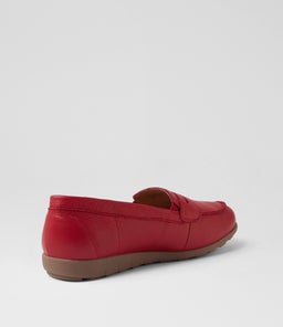 BIRDI D SU DK RED LEATHER