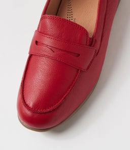 BIRDI D SU DK RED LEATHER