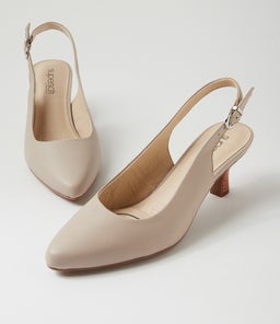 CORIA SU OATMILK NATURAL HEEL LEATHER