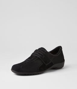 GORDANA SU BLACK SUEDE TEXTILE