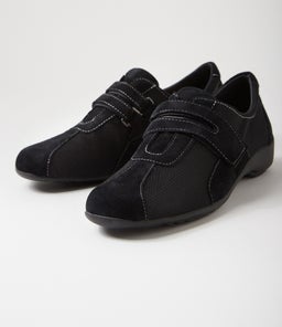 GORDANA SU BLACK SUEDE TEXTILE
