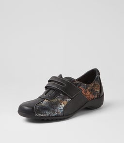 GORDANA SU BLACK BLACK RICH LEATHER SUEDE