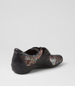 GORDANA SU BLACK BLACK RICH LEATHER SUEDE