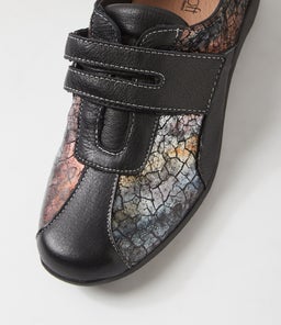 GORDANA SU BLACK BLACK RICH LEATHER SUEDE