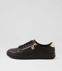 ZAVINO SU BLACK SOFT GOLD LEATHER